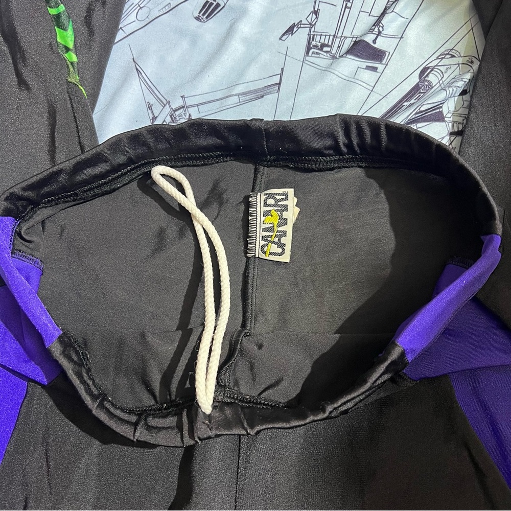 Vintage Canari Black and Purple Cycling Shorts - Picture 3 of 9